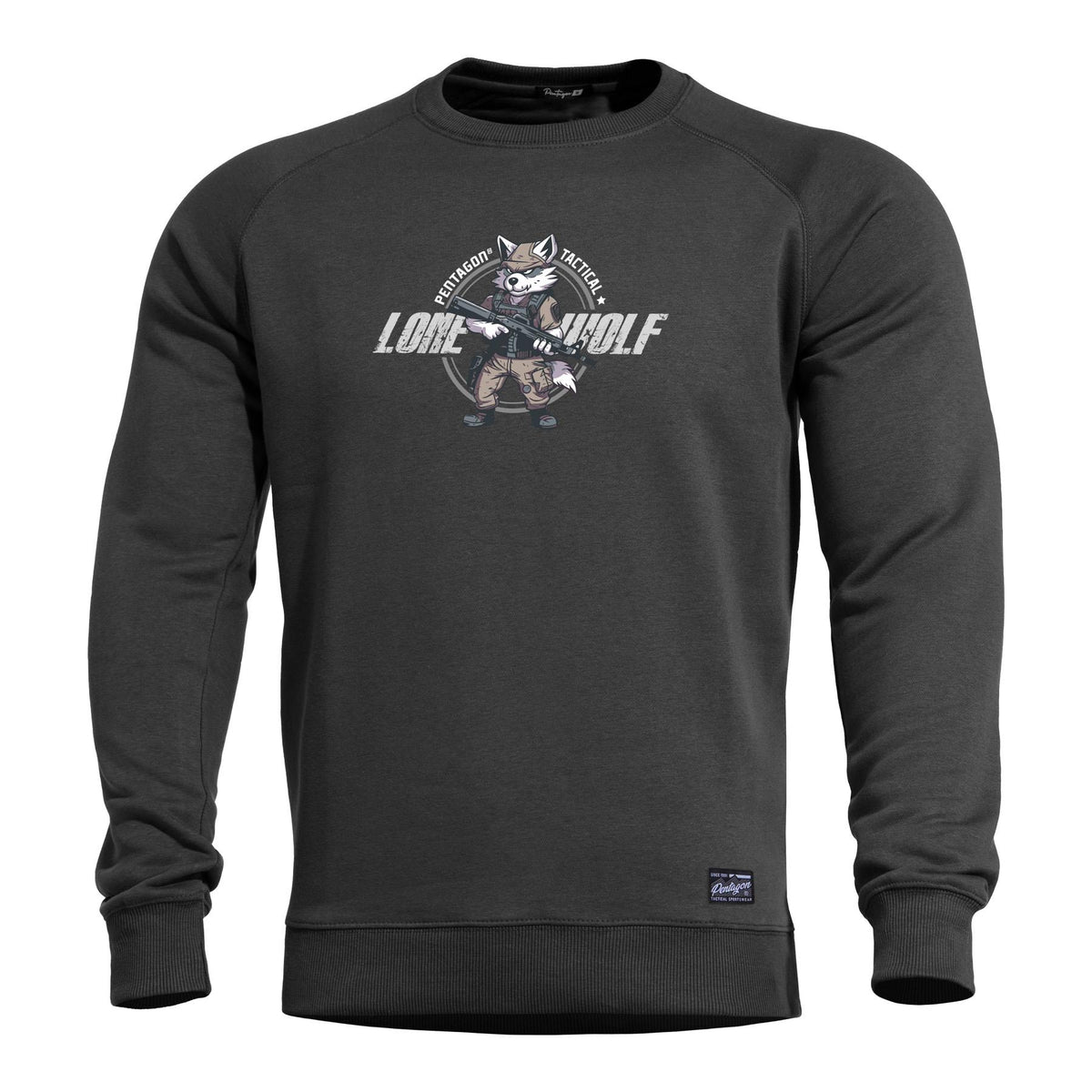 Pentagon Lone Wolf muški pulover bez kapuljače, crn