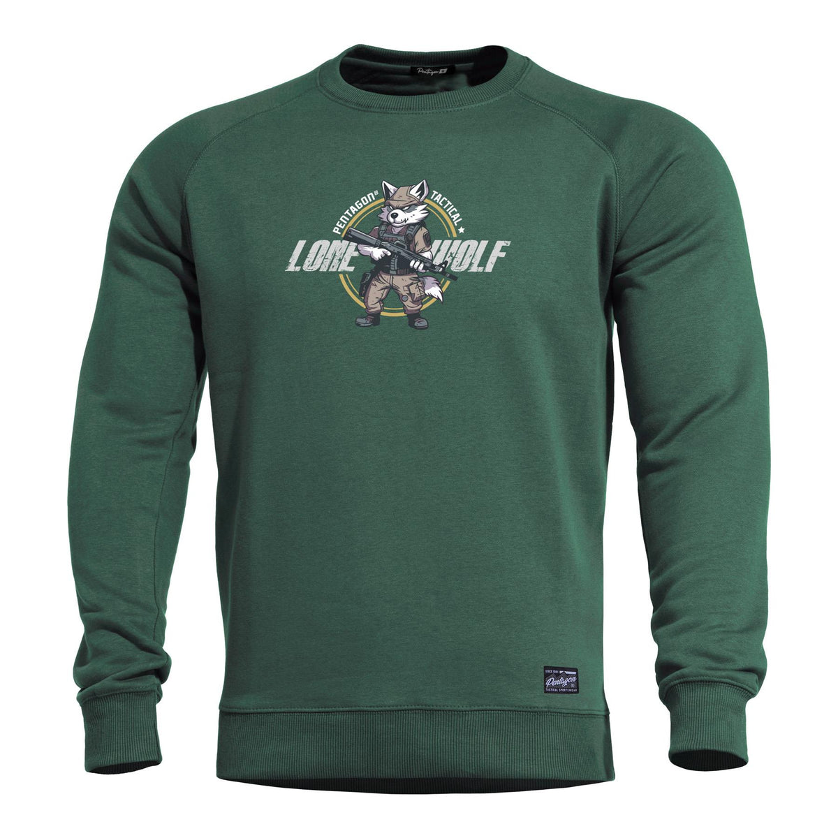 Pentagon Lone Wolf muški pulover bez kapuljače, springbok green