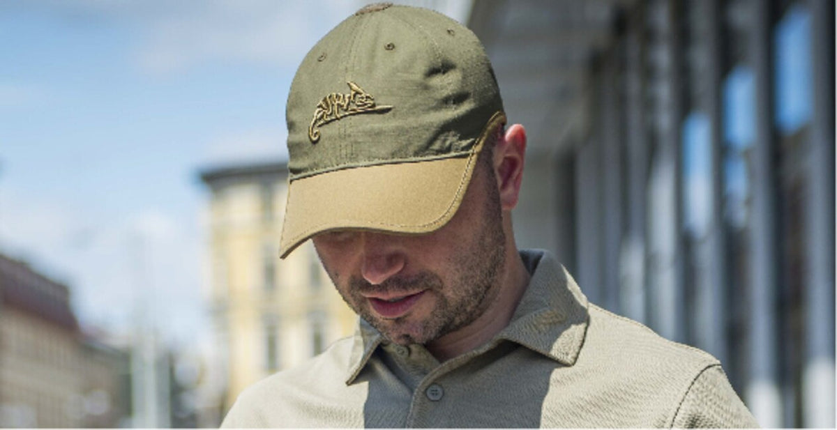 Helikon-Tex kapa sa šiltom PolyCotton Ripstop logom, Coyote / Olive Green