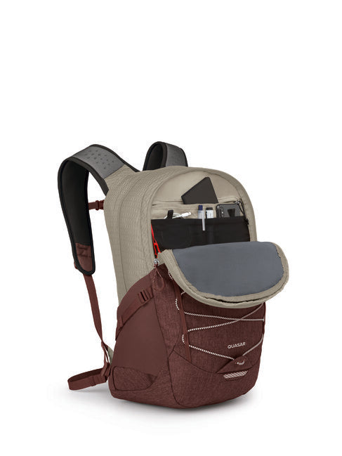 OSPREY QUASAR 28 gradski ruksak, sawdust tan/raisin red