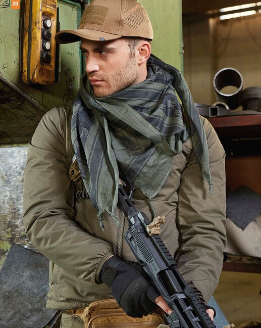 Pentagon Atreus palestinska marama 110 x 110cm, crna