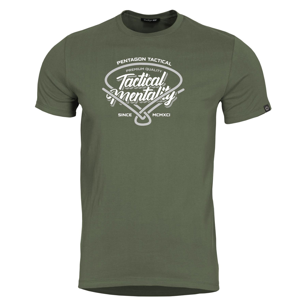 Pentagon Tactical Mentality majica, maslinasto zelena