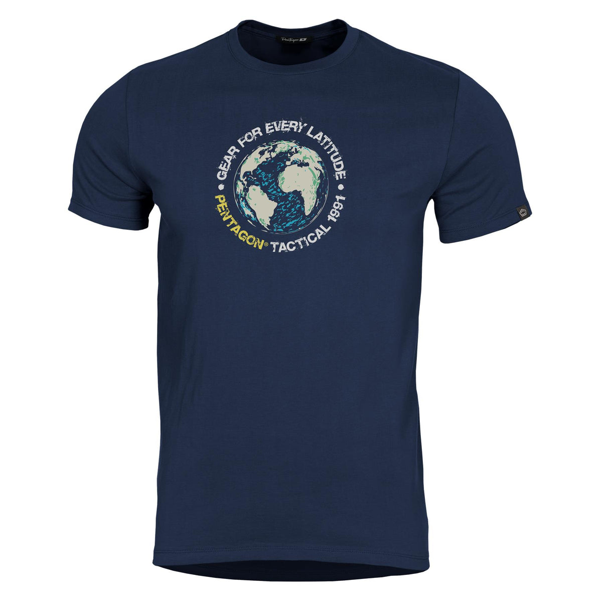 Pentagon Globe majica muška s kratkim rukavom, midnight blue