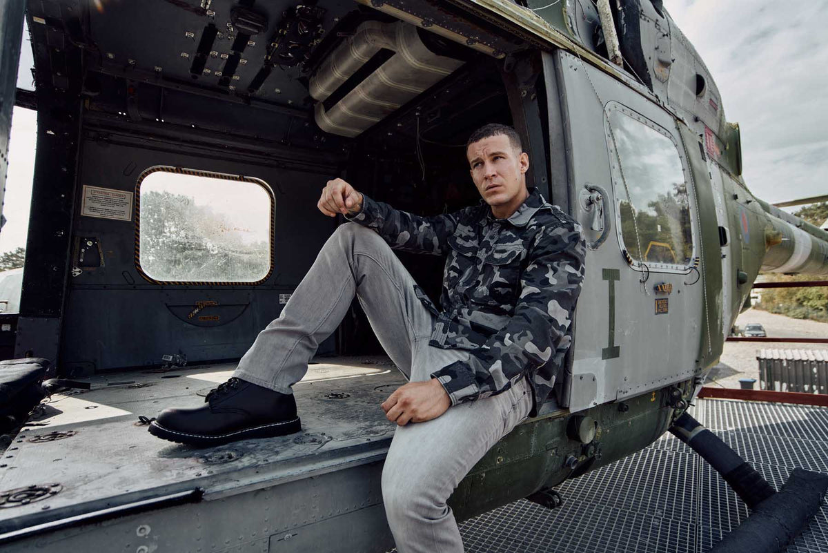 Brandit Vintage pánska košeľa, Grey camo