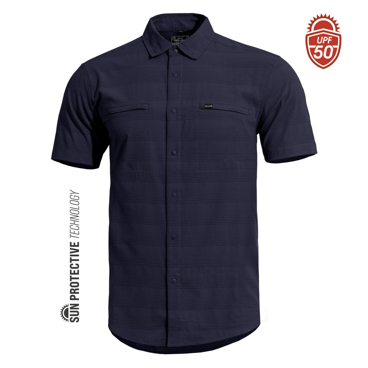 Pentagon Ripple košulja s kratkim rukavom, Midnight Blue