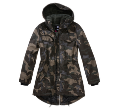 Brandit Marsh Lake ženska parka zimska jakna s kapuljačom, Darkcamo