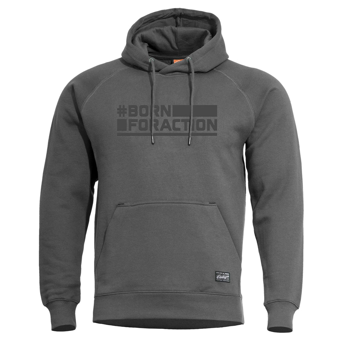 Pentagon Born For Action pulover s kapuljačom, cinder grey