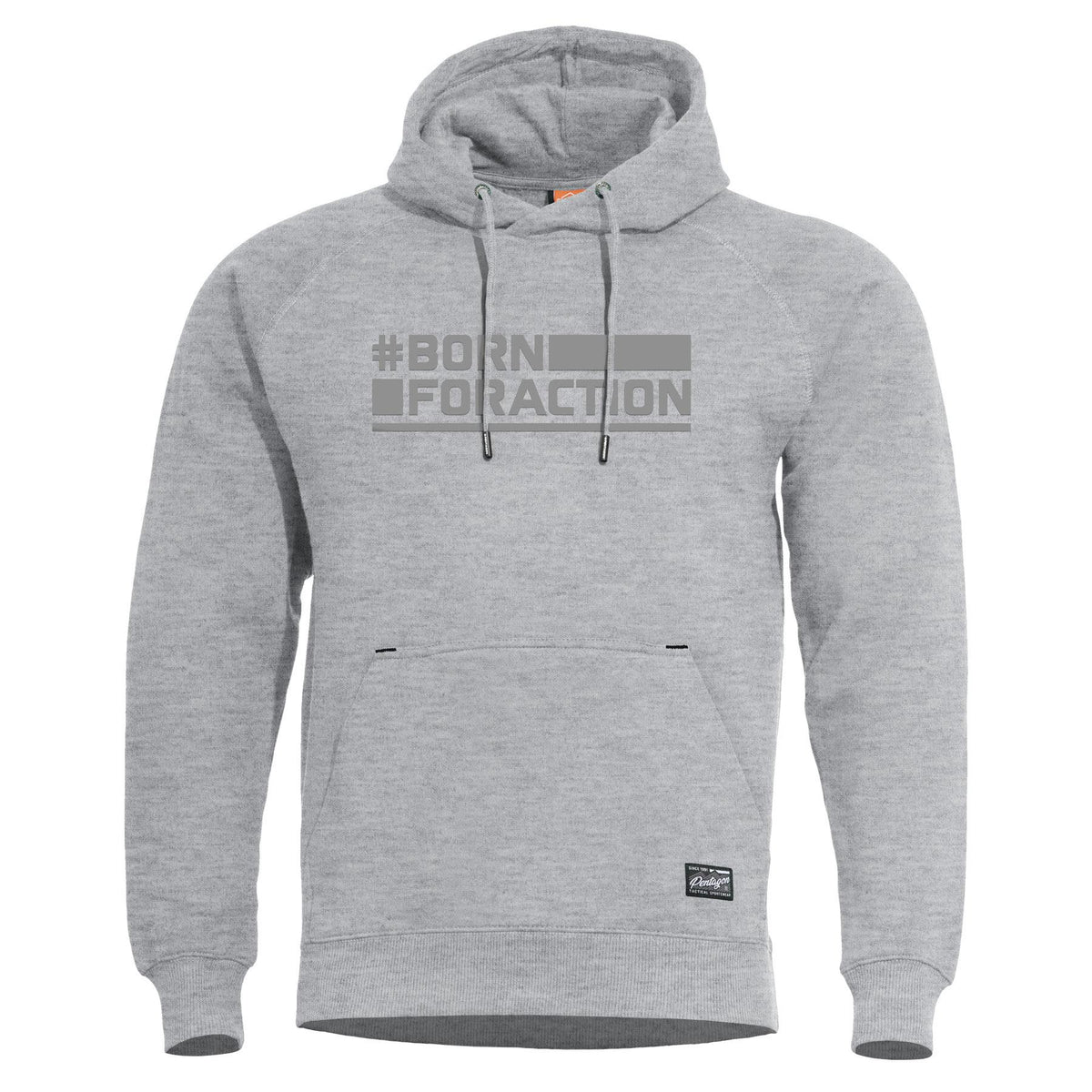 Pentagon Born For Action pulover s kapuljačom, melange