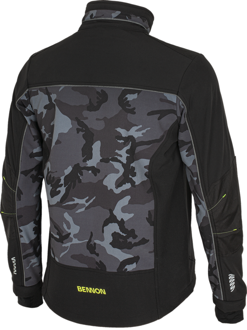 BENNON CAMOS softshell jakna, crna/siva