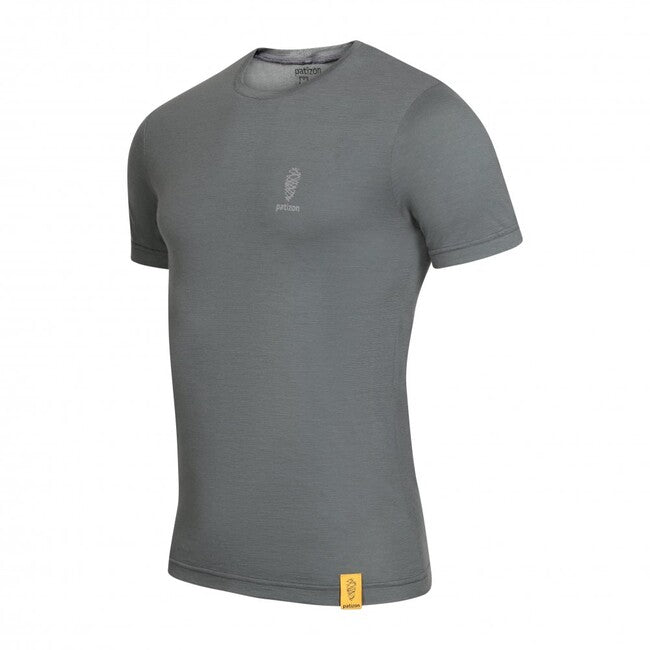 Patizon Gun metal merino majica muška s kratkim rukavom