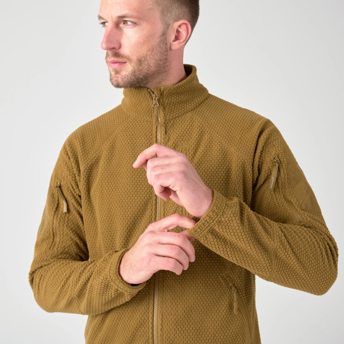Helikon-Tex Alpha Tactical flisová bunda 630g, shadow grey – detail 6