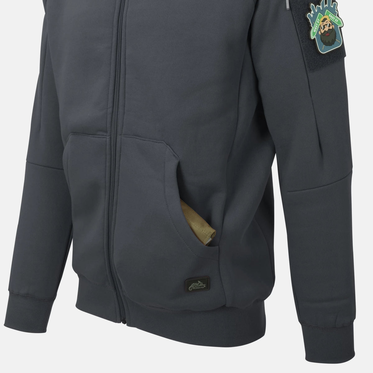 Helikon-Tex Mestská mikina taktická FullZip, Grey – detail 3