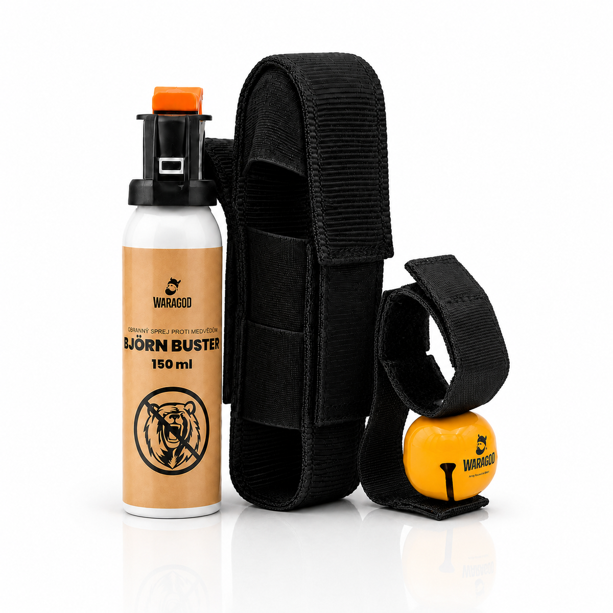 WARAGOD Outdoor Safety Set – sprej protiv medvjeda, futrola i zvonce