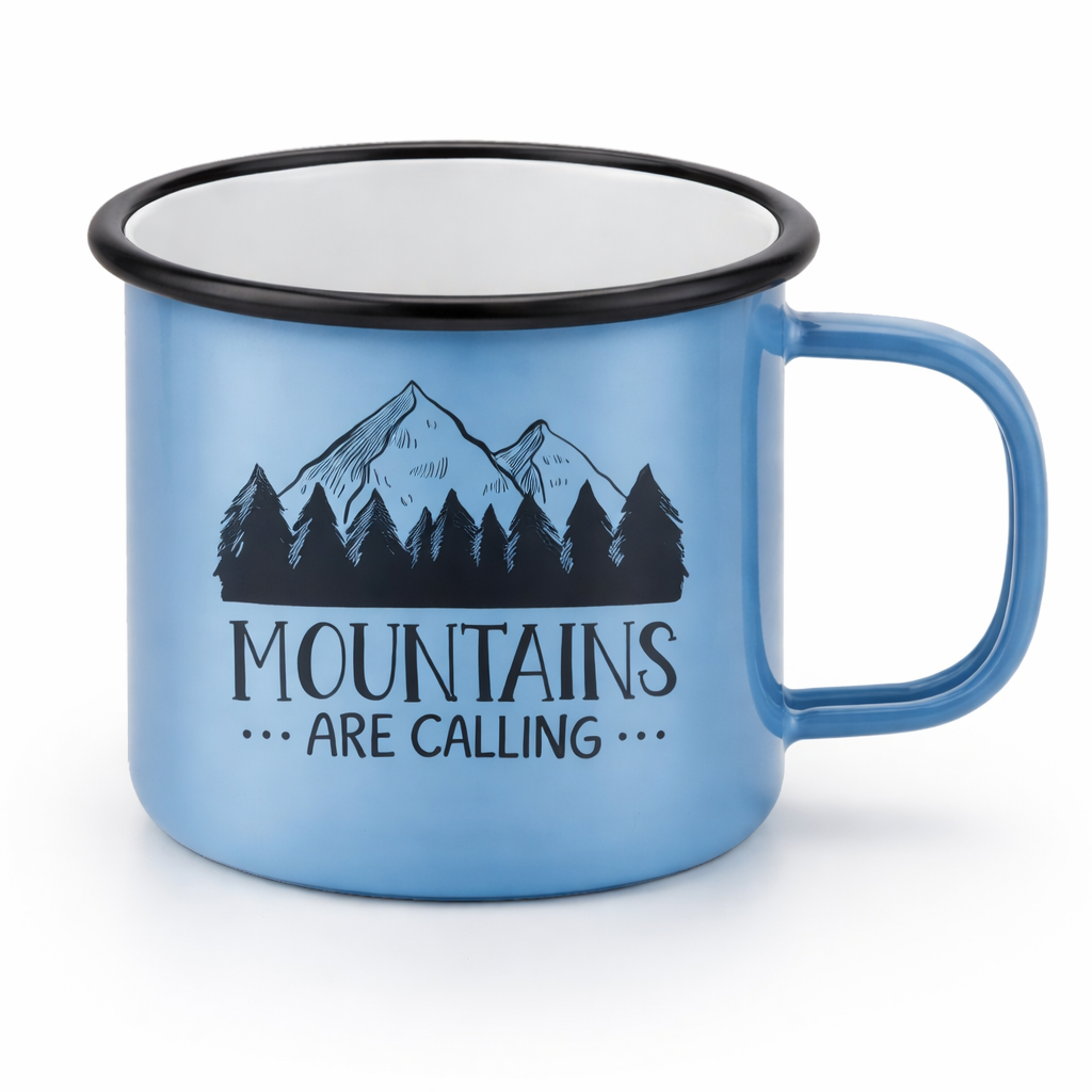 WARAGOD Mountains Are Calling outdoor šalica 355ml, blijedoplava