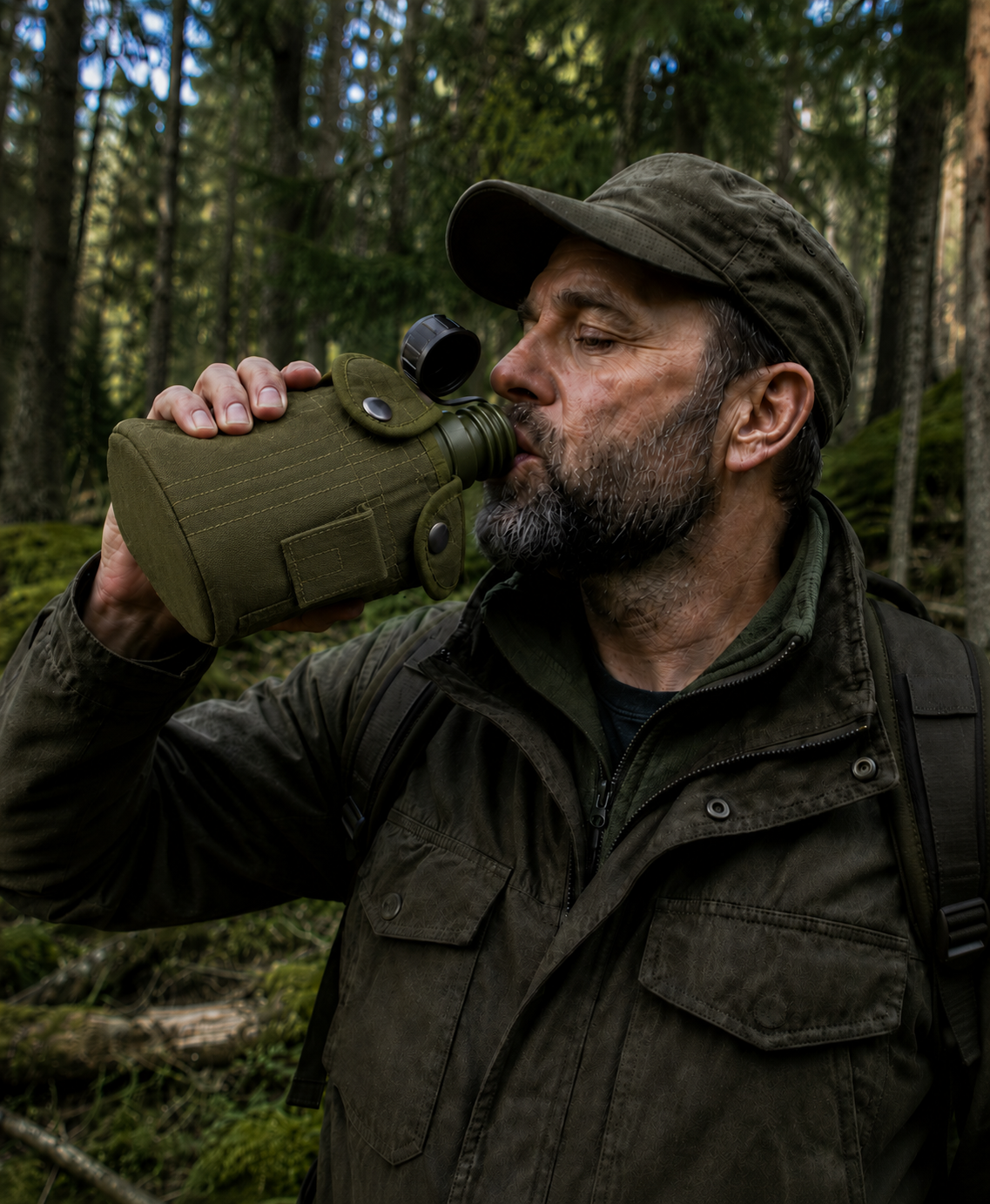 Dragowa Tactical čuturica s ALU zdjelom 1L, zelena