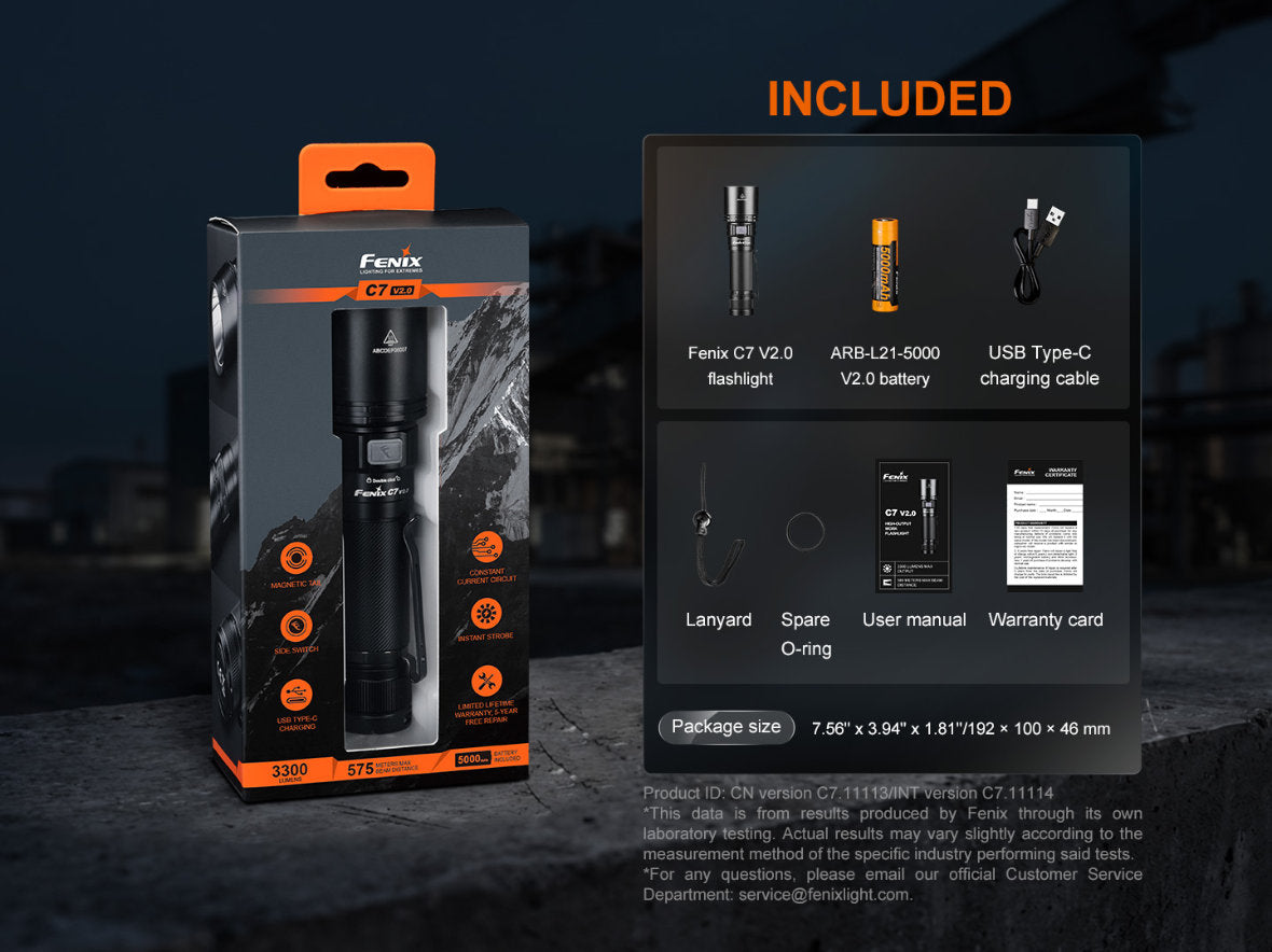 Fenix C7 V2.0 nabíjateľné svietidlo