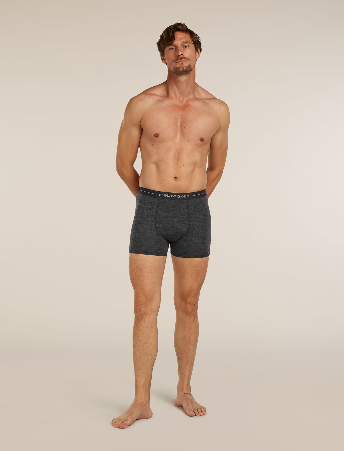 Icebreaker Anatomica pánske boxerky, tmavosivá