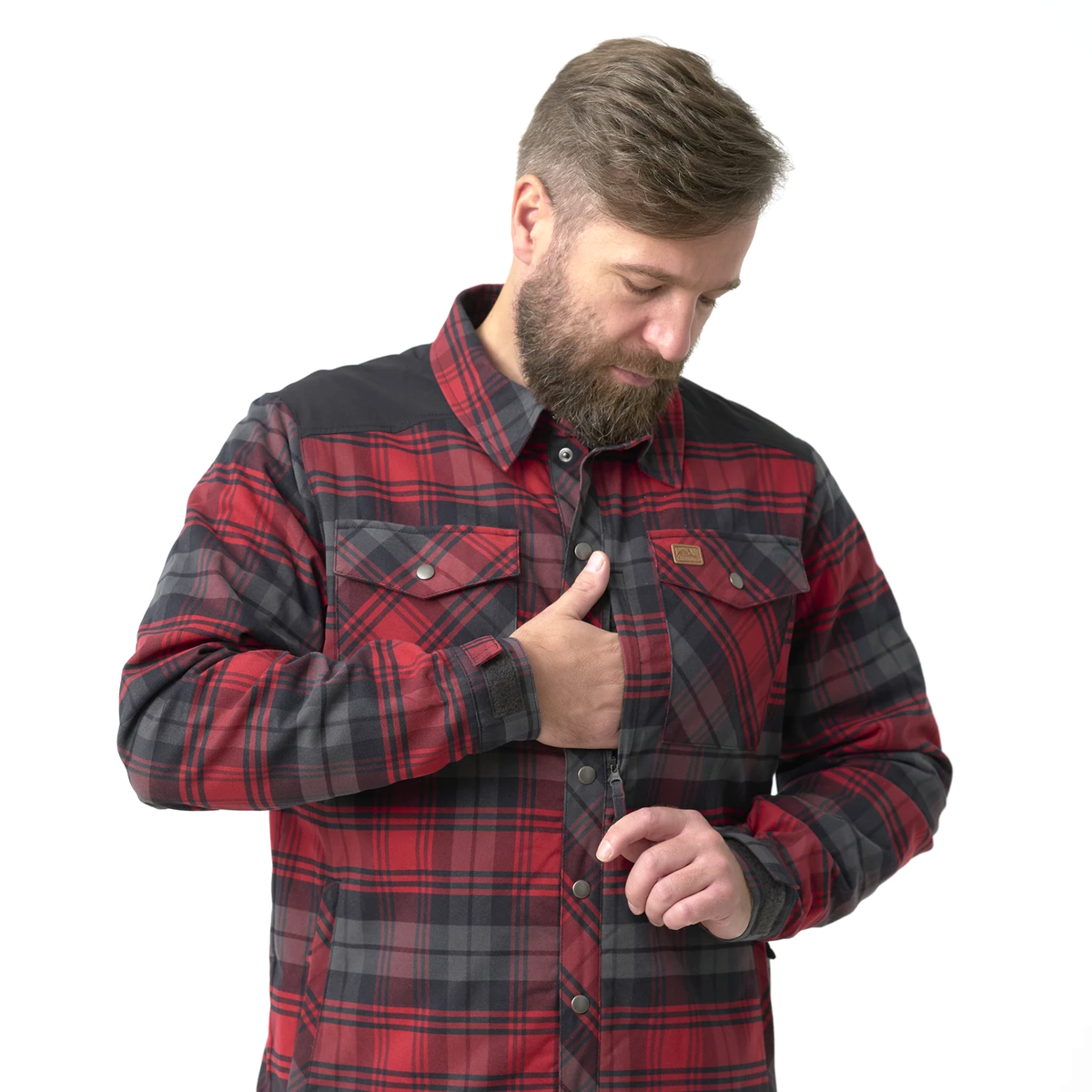 Helikon-Tex Warden zimná košeľa, Slate Crimson Plaid