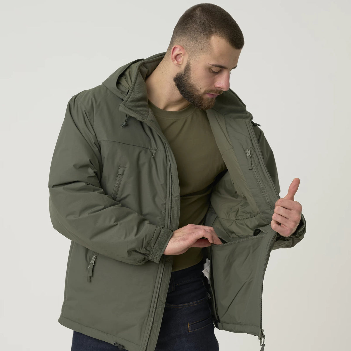 Helikon-Tex HUSKY bunda tactical taktická, alpha green – detail 9