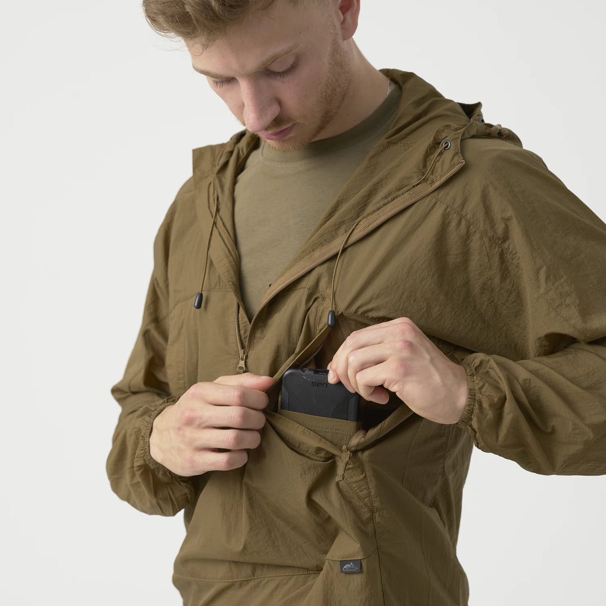 Helikon-Tex WINDRUNNER vetrovka WindPack Nylon, US Woodland – detail 3