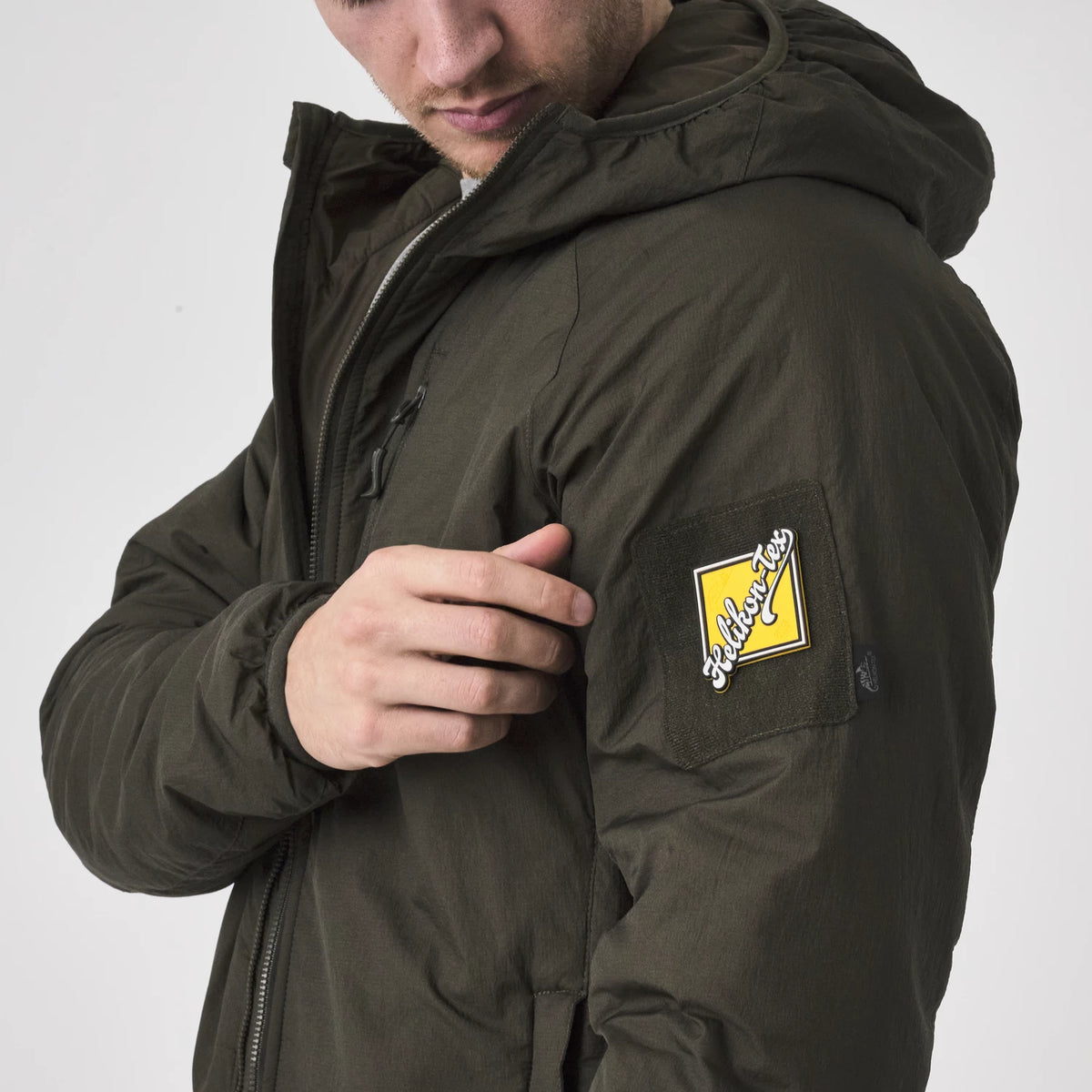Helikon-Tex WOLFHOUND bunda s kapucňou Climashield Apex, Shadow Grey – detail 8