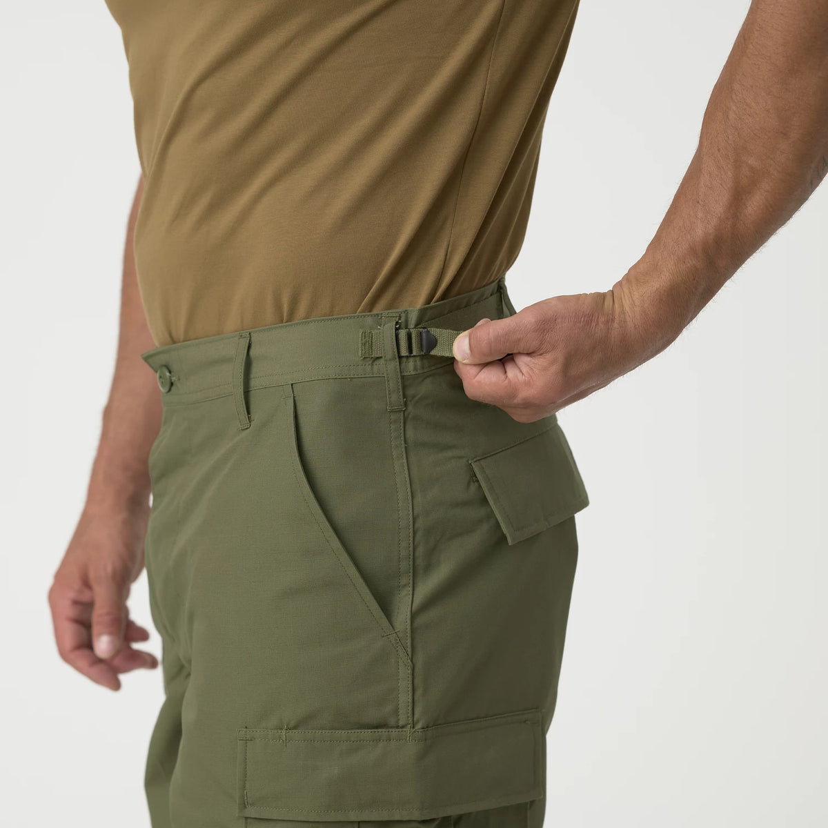 Helikon-Tex BDU krátke nohavice bavlnené ripstop, béžové – detail 2
