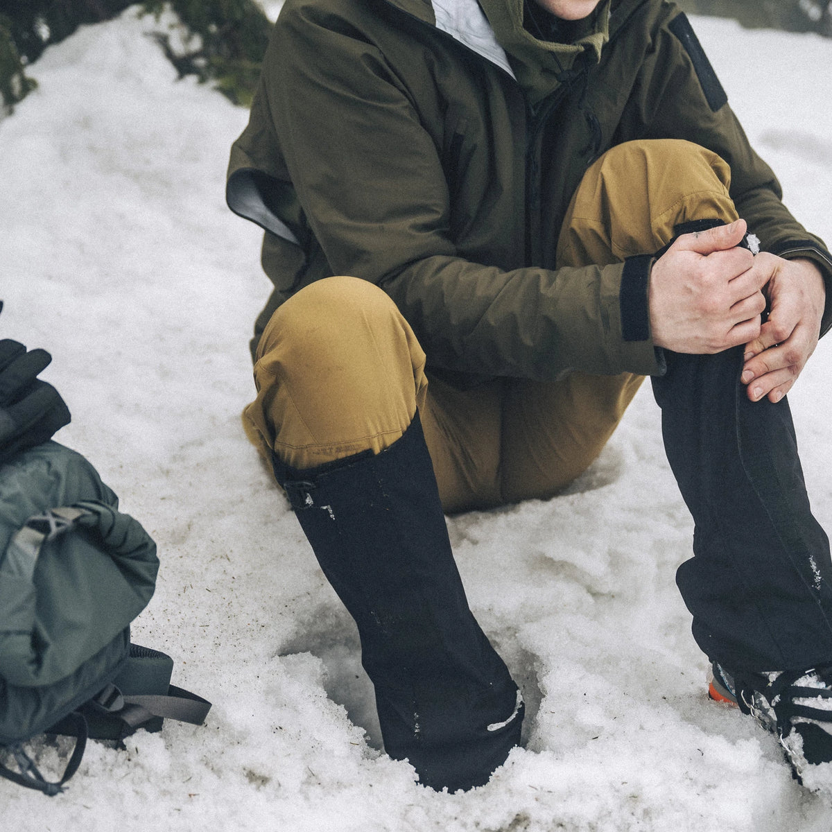 Helikon-Tex BLIZZARD nohavice StormStretch, Adaptive Green – v použití 3