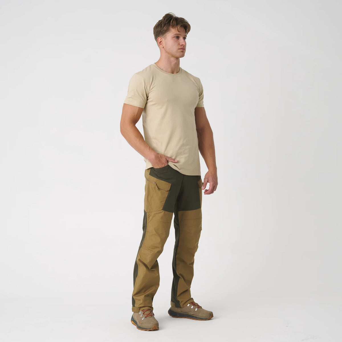Helikon-Tex Hybrid Outback nohavice DuraCanvas, ash grey/čierna – detail 1