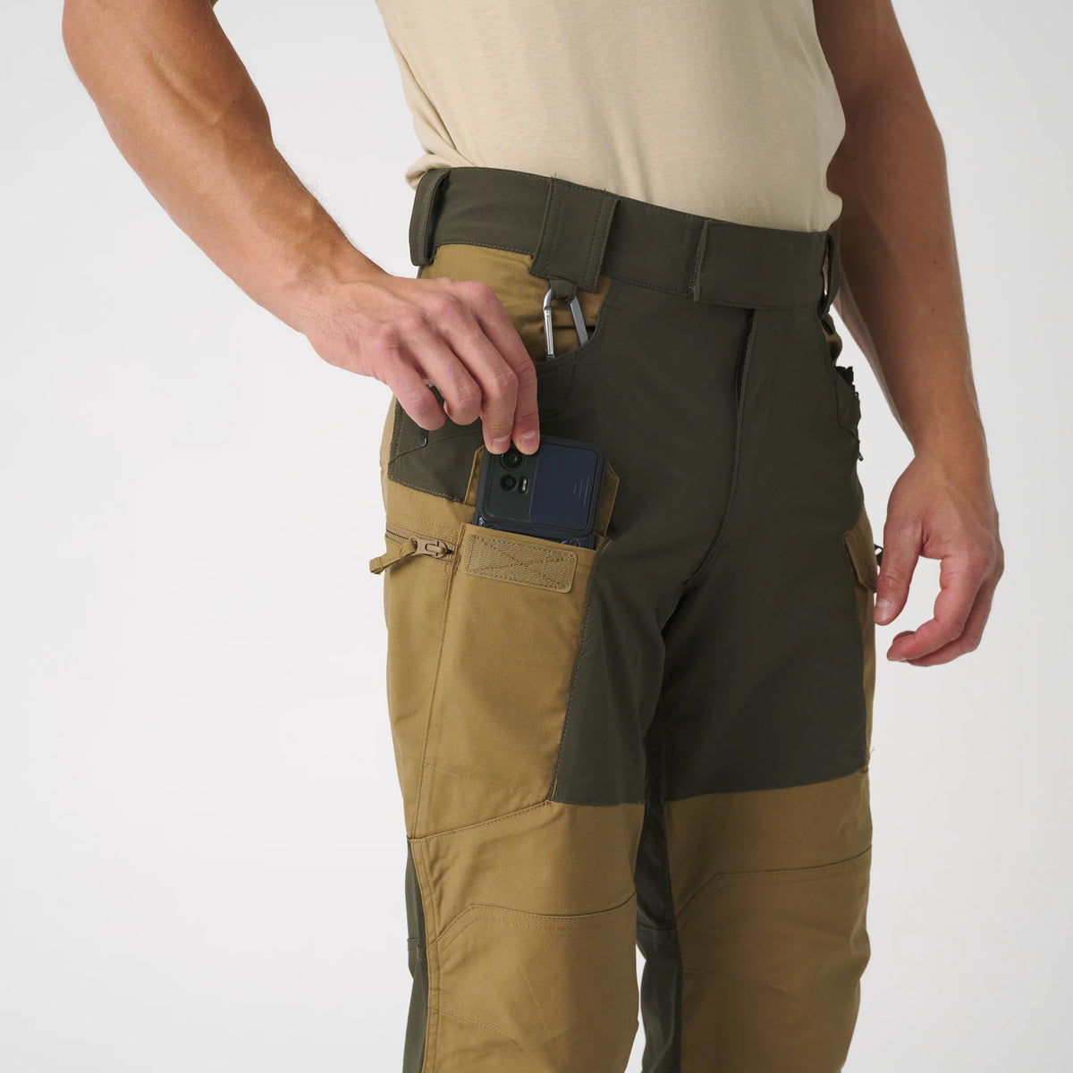 Helikon-Tex Hybrid Outback nohavice DuraCanvas, sivá/čierna – detail 6