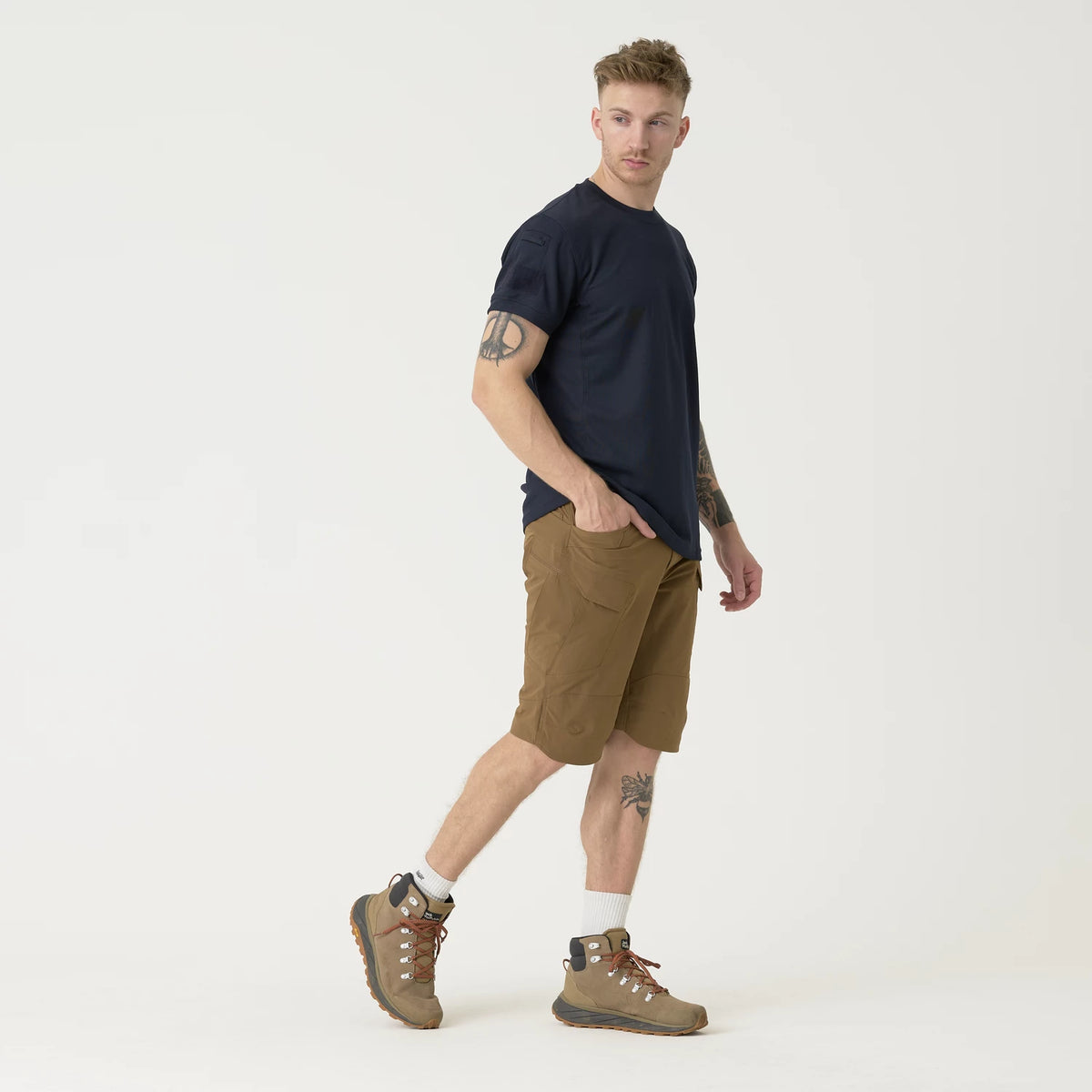 Helikon-Tex OTS 11" šortky VersaStrecth taktické outdoorové Versa Strecth Lite, Mud Brown – detail 3