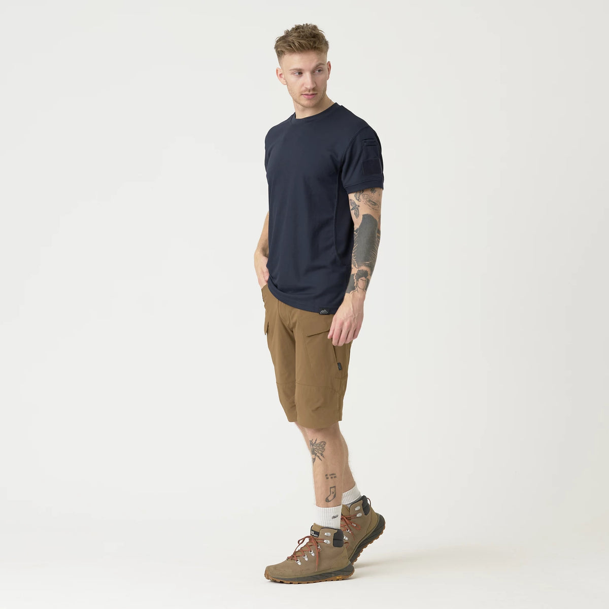 Helikon-Tex OTS 11" šortky VersaStrecth taktické outdoorové Versa Strecth Lite, Crimson Sky / Black – detail 4