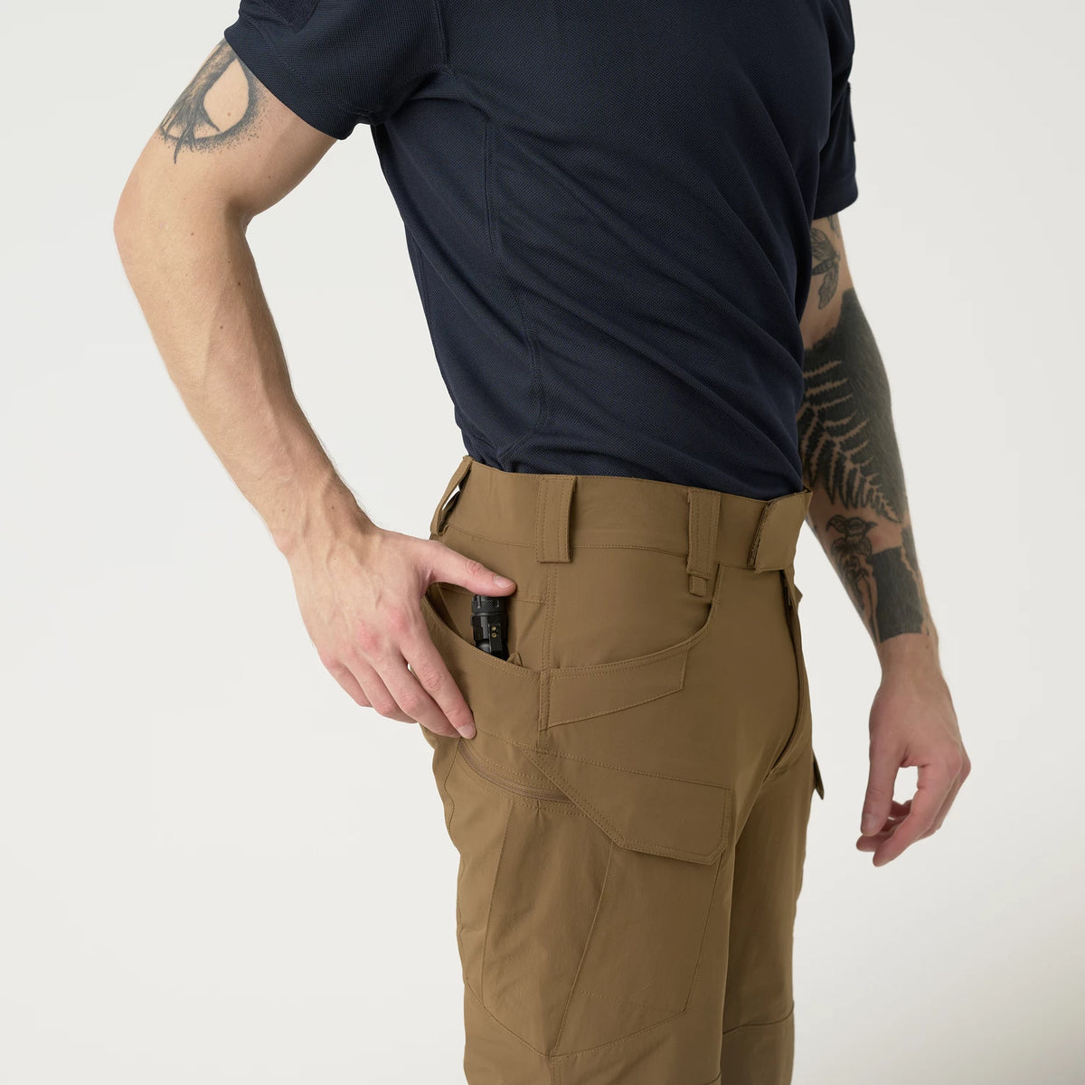 Helikon-Tex OTS 11" šortky VersaStrecth taktické outdoorové Versa Strecth Lite, Crimson Sky / Black – detail 7