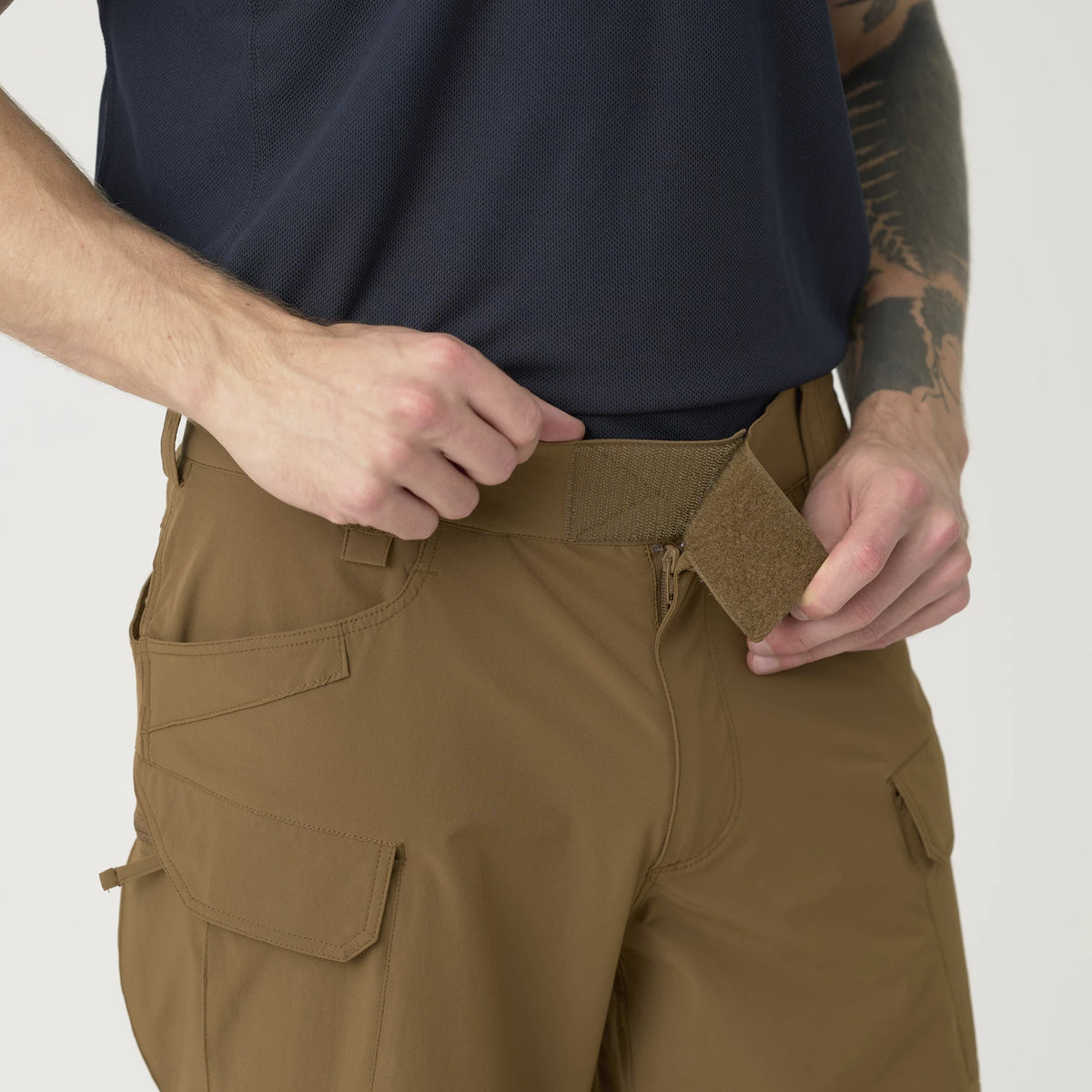 Helikon-Tex OTS 8.5" šortky VersaStretch taktické outdoorové Versa Stretch Lite, Olive Drab – detail 9