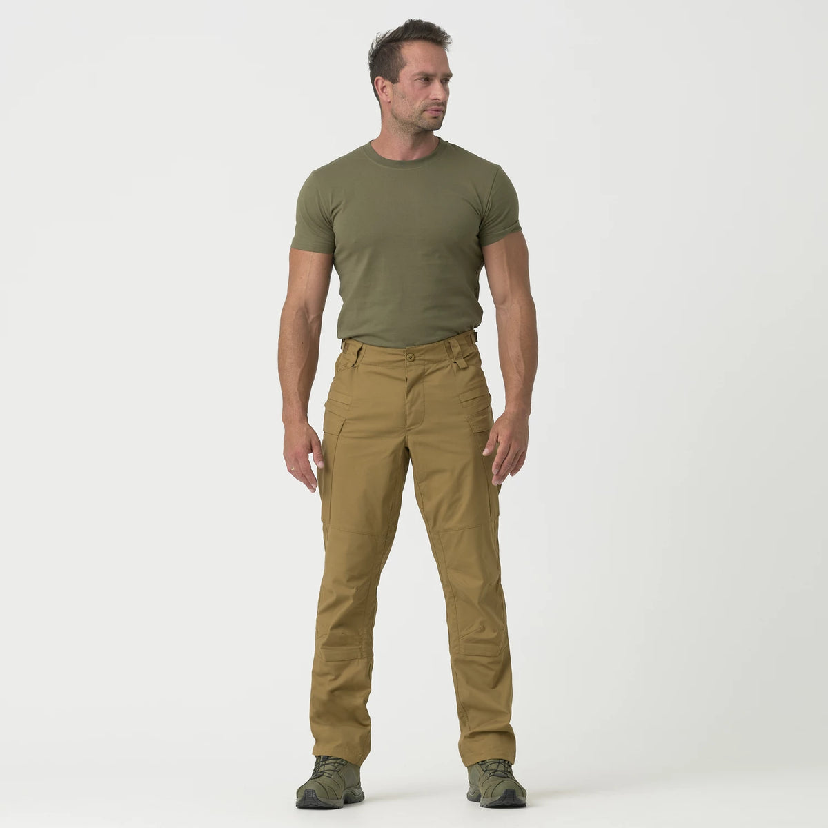 Helikon-Tex SFU NEXT Mk2 nohavice PolyCotton Stretch Ripstop, olivovo zelené – detail 1