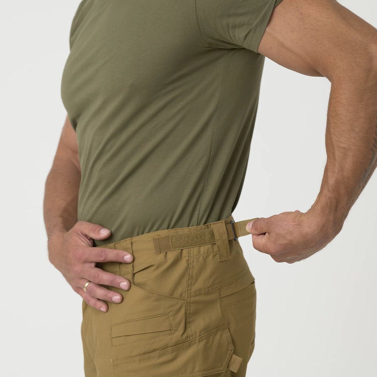 Helikon-Tex SFU NEXT Mk2 nohavice PolyCotton Stretch Ripstop, olivovo zelené – detail 2