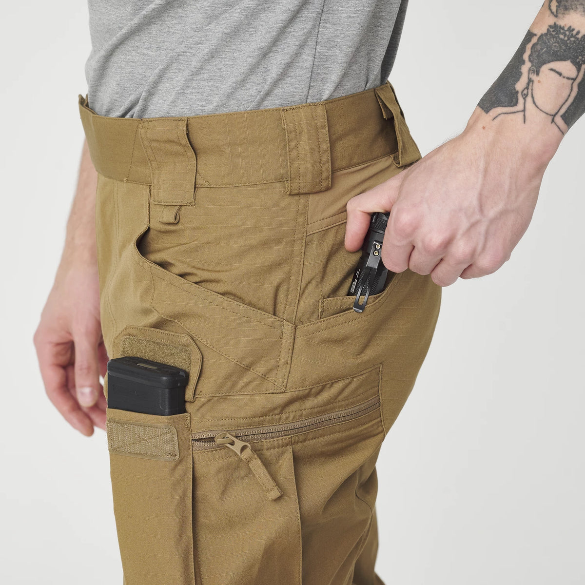 Helikon-Tex UTP nohavice taktické Flex, Coyote – detail 4