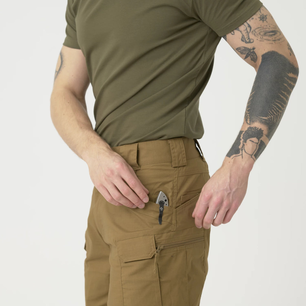 Helikon-Tex UTS krátke nohavice taktické PolyCotton Ripstop 11'', RAL 7013DE – detail 4