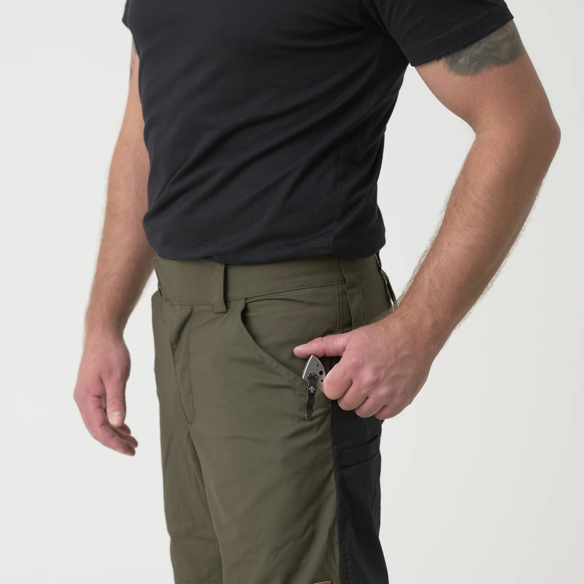 Helikon-Tex WOODSMAN nohavice, Crimson Sky / Black – detail 3