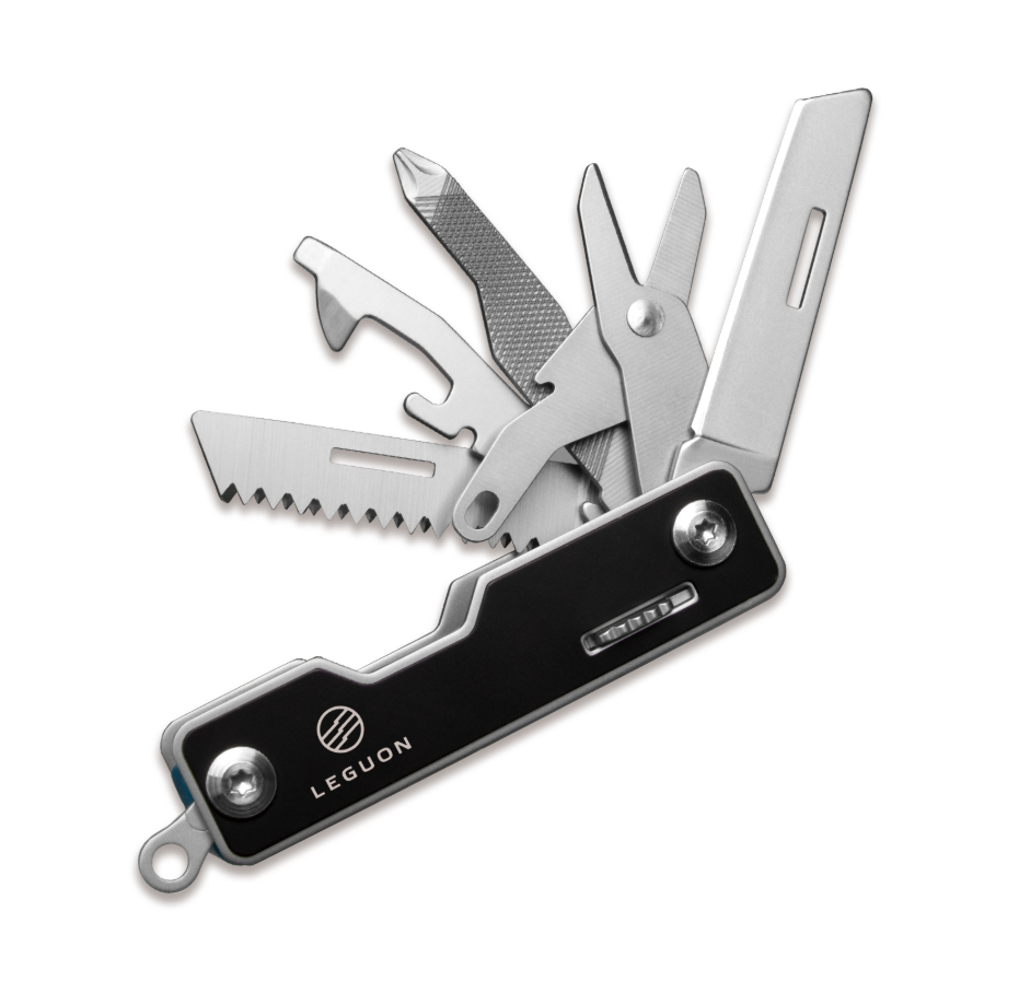 Leguon Brevis mini multitool 9u1, crni