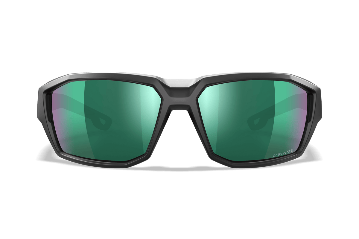 Wiley X Alpine balističke sunčane naočale, Matte Translucent Black / CAPTIVATE Polarized Green Mirror