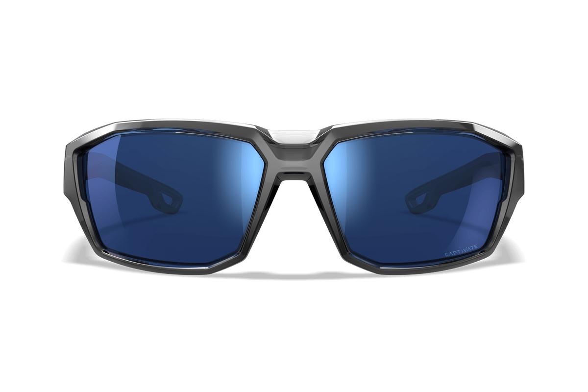 Wiley X Alpine balističke sunčane naočale, Gloss Crystal Grey / CAPTIVATE Polarized Blue Mirror