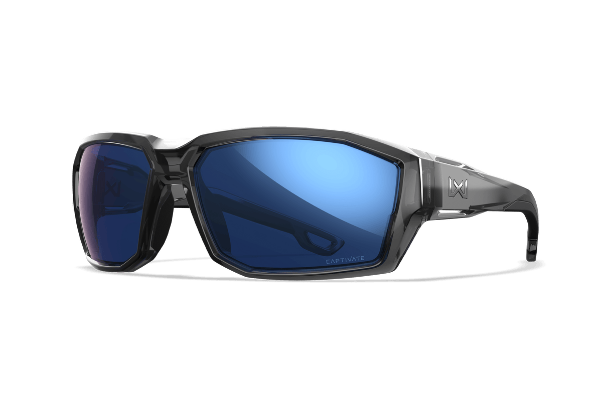 Wiley X Alpine balistické slnečné okuliare, Gloss Crystal Grey / CAPTIVATE Polarized Blue Mirror