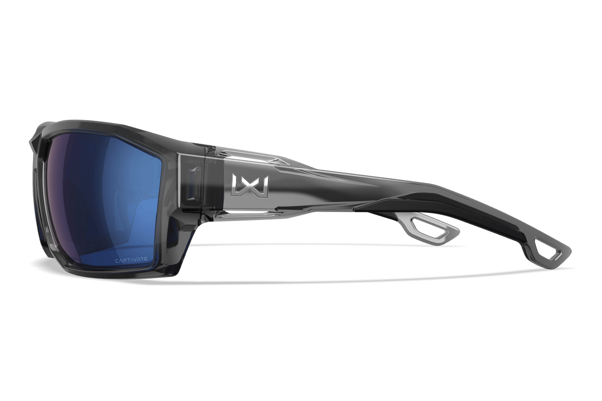 Wiley X Alpine balističke sunčane naočale, Gloss Crystal Grey / CAPTIVATE Polarized Blue Mirror