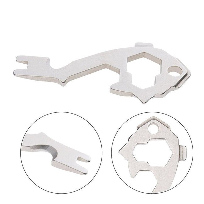DRAGOWA Tactical multitool privjesak 20u1 Edna, silver