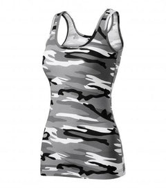 Malfini Camouflage ženska majica bez rukava 180g/m2, gray