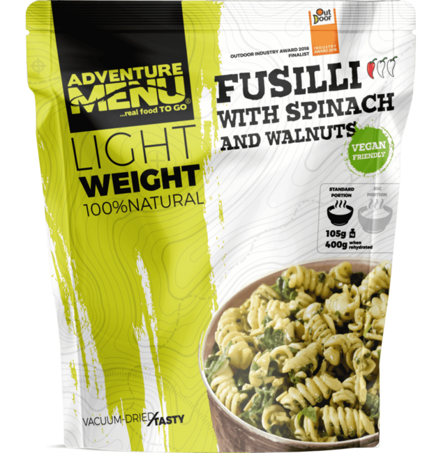 Adventure menu Fusilli sa špinatom i orasima, 600g