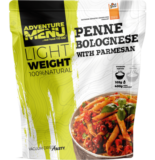 Adventure menu Penne s bolonjskim umakom i parmezanom, 600g