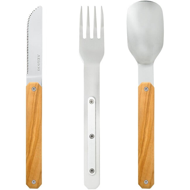 Akinod A01M00001 set pribora 12h34, maslinovo drvo