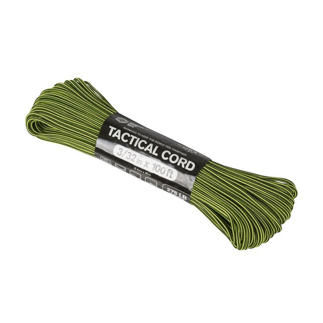 ATWOOD® 275 uže 100ft TAC48PACK VC, Neon Yellow & Black Stripes