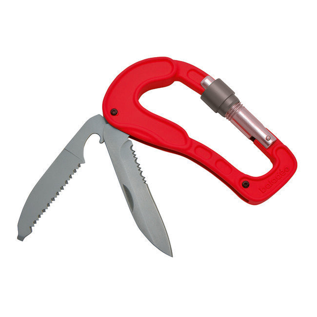 Baladeo ECO211 Cliff karabiner + 2 oštrice boja, crveni